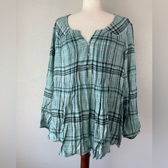 NWT Style and Co Women’s Flannel Top - Picture 1 of 6